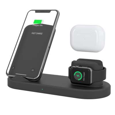 New Patent  4 in 1 multi-functional Qi 15W Fast Wireless Charging Dock Stand PD fast Charger