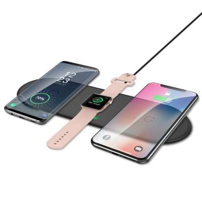 Slim 3 in 1 multifunction 15W Fast Charging Pad Intelligent Matching Fast Wireless Charger